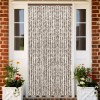 Perdea pentru insecte, gri taupe si alb, 90x200 cm, chenille GartenMobel Dekor, vidaXL