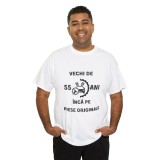 Tricou personalizat barbati, negru, 55 ani si inca pe piese originale pentru aniversare, marimea XL