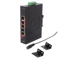 Switch Ethernet neadministrabil 5 porturi 12-48VDC