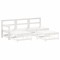 Set mobilier relaxare de gradina 5 piese alb lemn masiv de pin