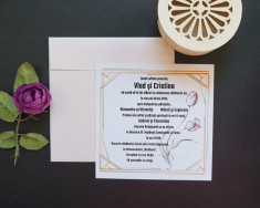 Invitatie nunta cu bentita OPIS054 foto