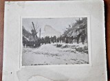 Fotografie, grup de militari iarna, perioada interbelica