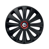 Cumpara ieftin Set 4 Capace Roti pentru BMW Nou, model Trend Black Cu Inel Rosu, R15, BMW