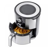 Friteuza cu aer cald Just Perfecto, 1400 W, 4 litri, Digitala, 8 programe, 80-200 C, Timer, Negru/Inox