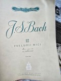 Partitura, 12 preludii mici, piano solo - J.S. Bach