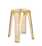 Cumpara ieftin Set 6 tabureti polietilena galbena amber Sonny 34.5x34.5x46.5 cm