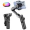 Stabilizator telefon gimbal Aochuan 3 SMART XE, trepied si lampa RGB inclusa, 3 axe aplicatie dedicata