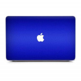 Cumpara ieftin Folie Skin Top Compatibila cu Apple MacBook Air 13.6 M2 2022 - Wrap Skin Texture Carbon Blue, Oem