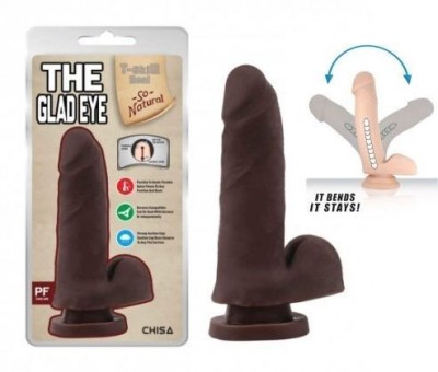 Dildo realist prevazut cu ventuza Dildo The Glad Eye Brown 14cm (inserabil 10cm) foto