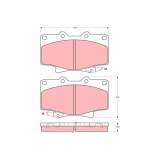 Set placute frana fata TRW, Toyota 4 Runner ( N1 ), 08.1987-12.1996, Land Cruiser (J7), 03.1984-, Land Cruiser 80 (J8), 01.90-11.99, Land Cruiser Har