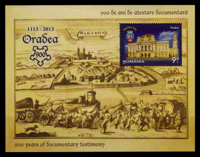 RO 2013 LP 1992 &amp;quot;Oradea-900 ani de atestare &amp;quot; , colita nr.567 , MNH foto