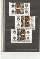 ROMANIA 2023 LP 2410 LP 2410 a CENTENARUL CONSTITUTIEI ROMANIEI INTREGITE 2 SERII CU VINIETE + COLITA MNH NESTAMPILATE