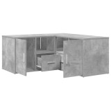 Cumpara ieftin Dulap de colt, gri beton, 160x40x45 cm, lemn prelucrat