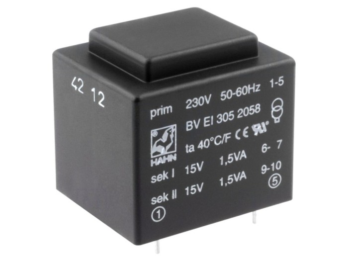 Transformator PCB &icirc;ncapsulat 3VA 230V