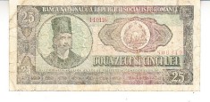 B12 - Bancnota Romania 12 - 25 lei - emisiune 1966 foto