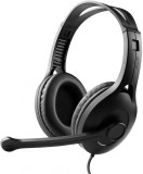 CASTI Edifier, cu fir, standard, utilizare multimedia, call center, microfon pe casca, conectare prin USB 2.0, negru, &quot;K800-BK&quot;, (timbru verde 0.8 lei