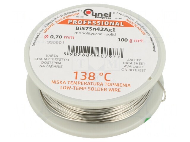 S&acirc;rmă de lipit fără plumb 0,7mm 100g