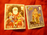 Serie Insula Man 1979 - Craciunul - Anul copiilor , 2 valori, Nestampilat