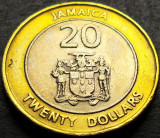Cumpara ieftin Moneda exotica - bimetal 20 DOLARI - JAMAICA, anul 2001 * cod 2098, America de Nord