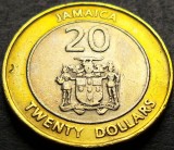 Cumpara ieftin Moneda exotica - bimetal 20 DOLARI - JAMAICA, anul 2001 * cod 2098