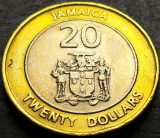 Moneda exotica - bimetal 20 DOLARI - JAMAICA, anul 2001 * cod 2098