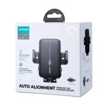 Suport cu incarcare Wireless 15W, Joyroom JR-ZS245, Grila de ventilatie, Cleme automate, Negru