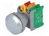Intrerupator ac&amp;#355;ionat prin apasare, 1 pozitii, 30mm, seria LXB30, AUSPICIOUS - LXB30-1O/C W, W/O LAMP