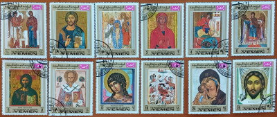 YEMEN(Regat)-&amp;#039;&amp;#039;RELIGIE-ICOANE&amp;#039;&amp;#039;-Serie 12v-stamp. foto