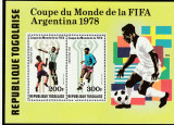 Togo-Sport,Fotbal,C.M. 1978,Argentina,colita,dantelata,MNH,Mi,133A, Nestampilat