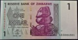 BANCNOTA EXOTICA 1 DOLAR - ZIMBABWE, anul 2007 HARARE *cod 591 = UNC