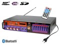 Amplificator digital tip Statie 2x20 W Bluetooth telecomanda intrari USB SD Card microfon