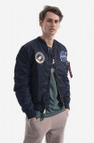 Alpha Industries geacă bomber MA-1 VF NASA LP bărbați, culoarea bleumarin, de tranziție 166107LP.07-navy