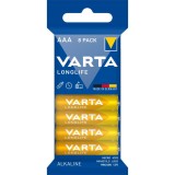 Baterie Varta Longlife 4103, AAA / LR3, 1.5V, alcalina, 8 buc