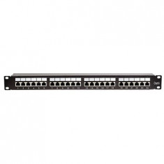 PATCH PANEL 24 PORTURI UTP CAT 5E KRONE+110 E - KOM-EMT6