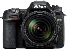 Aparat Foto DSLR Nikon D7500, Negru cu Obiectiv Nikkor 18-140mm f/3.5-5.6 G ED VR foto