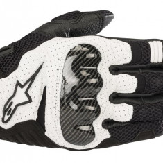 Manusi touring moto Alpinestars Smx-1 V2, negru/alb, marime S