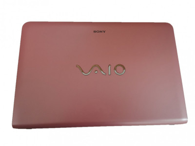 Capac Display cu balamale Laptop, Sony, Vaio SVE15, SVE151, SVE152, SVE153, 3FHK5LN020, roz foto