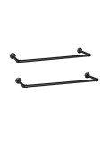 Cumpara ieftin Set 2 sine de haine montaj perete, Songmics, 92 x 30 x 7,5 cm, HSR67BK02, Negru