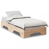vidaXL Cadru de pat fără saltea stivuită 100x200 cm din lemn masiv 859199