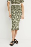 Weekend Max Mara fusta culoarea verde, midi, drept, 2515301011600