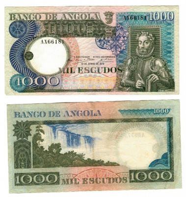 Angola 1973 - 1000 escudos, circulata foto