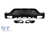 Difuzor tip GLC63 cu capace cromate pentru bara spate A Design potrivit pentru Mercedes GLC Coupe C253 2016-2022 -oo--oo-, cu garnitura neagra Perform