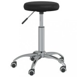 VidaXL Taburet de masaj, negru, piele ecologică