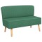 Canapea din material textil, 117 x 55,5 x 77 cm, verde