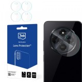 Folie de protectie Camera Spate 3MK Protection pentru Xiaomi Poco C75 / Redmi 14C, Sticla Securizata, Set 4 bucati, Transparenta