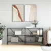 VidaXL Masă consolă, gri sonoma, 160x30x75 cm, lemn prelucrat și fier 832851
