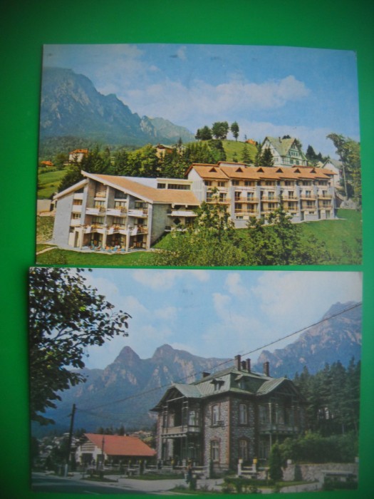 HOPCT LOT 3136 BUSTENI -PRAHOVA- 2 CARTI POSTALE-CIRCULATE