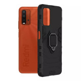 Husa Xiaomi Redmi 9T Antisoc cu Inel Negru Techsuit SS