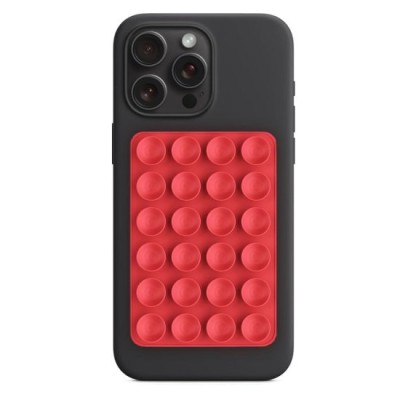 Suport cu Ventuze pentru Telefon, Dreptunghiular - Techsuit (SR-PAD) - Red foto