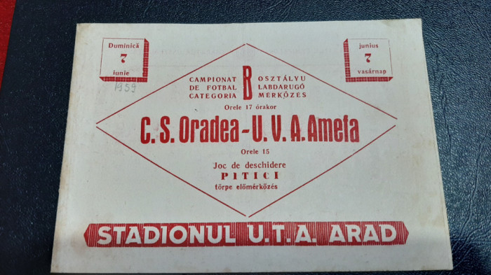 program UVA-AMEFA ARAD - C.S. ORADEA